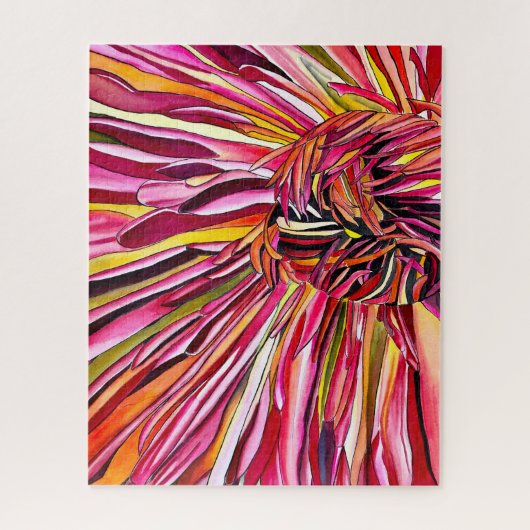 Puzzle Fleur d'aquarelle Chrysanthemum (Vertical)