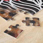 Puzzle Fleur d'aquarelle transparente, motif texturé. (Côté)