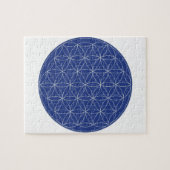 Puzzle Fleur d'argent de bleu de la vie (Horizontal)