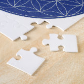 Puzzle Fleur d'argent de bleu de la vie (Côté)