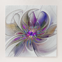 Fleur d'art Abstrait, énergique et coloré