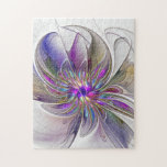 Puzzle Fleur d'art Abstrait, énergique et coloré<br><div class="desc">Fleur d'imaginaire unique décorative. Conception pour votre puzzle et plus encore.</div>