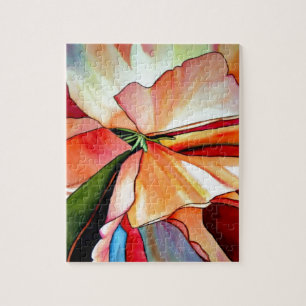 Puzzle Fleur de bégonia arc-en-ciel aquarelle art origina