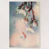 Puzzle Fleur de cerise, papillon, pastel rétro coccinelle (Vertical)