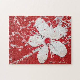 Puzzle Fleur de cerisier Sakura rouge et blanc coutume as
