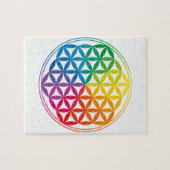 Puzzle Fleur de Chakra de grille de la vie (Horizontal)