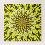 Puzzle Fleur de chrysanthème jaune Abstraite (Horizontal)