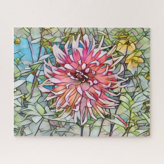PUZZLE FLEUR DE DAHLIA (Horizontal)