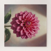 Puzzle Fleur de Dahlia Rose Botanique (Horizontal)