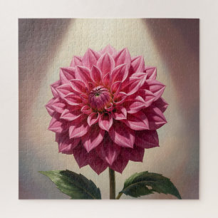 Puzzle Fleur de Dahlia Rose Botanique