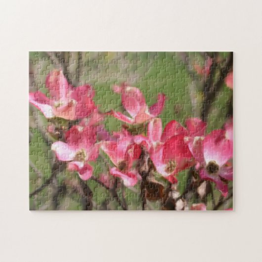 Puzzle Fleur de Dogwood rose fleuris Photo Peinture (Horizontal)