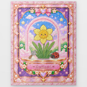 Puzzle Fleur de jonquille, Art Kawaii