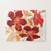 Puzzle Fleur de ketmie - peinture 2 d'aquarelle (Horizontal)