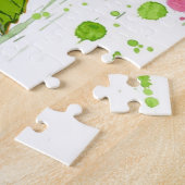 Puzzle Fleur de ketmie - peinture d'aquarelle (Côté)