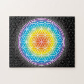 PUZZLE FLEUR DE LA VIE - ARC-EN-CIEL (Horizontal)