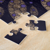 Puzzle Fleur de la vie au Lotus Dot Art pourpre et or (Côté)