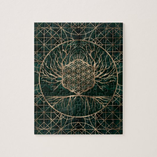 Puzzle Fleur de la vie dans l'arbre de la malachite et de (Vertical)