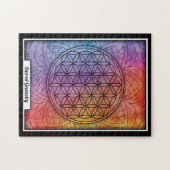 Puzzle Fleur de la vie de la géométrie sacrée personnalis (Horizontal)