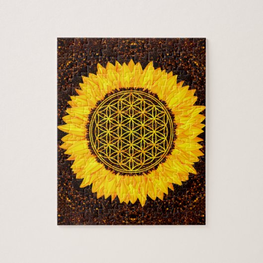 Puzzle Fleur de la vie - tournesol #2 (Vertical)