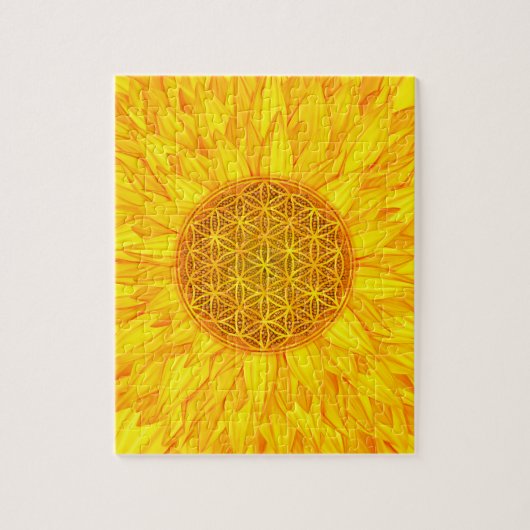 Puzzle Fleur de la vie - tournesol #3 (Vertical)