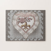 Puzzle Fleur De Lis Coeur (Horizontal)