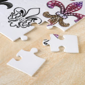 Puzzle Fleur De Lis Flou Nouvelle Orléans Bijou Épersion (Côté)