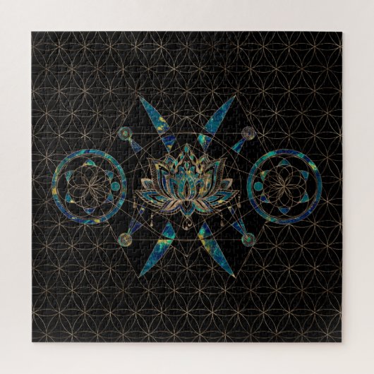 Puzzle Fleur de Lotus - Géométrie sacrée (Vertical)