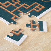 Puzzle Fleur de lotus Serpent Bleu (Côté)
