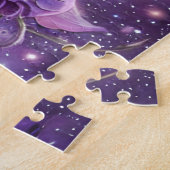 Puzzle Fleur de lune violette Imaginaire détaillée (Côté)
