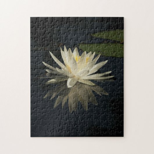 Puzzle Fleur de Lys Blanche Personnalisé (Vertical)