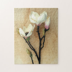 Puzzle Fleur de Magnolia sur Parchment Modern Photography