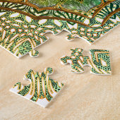 Puzzle Fleur de mandala de méditation de yoga de Lotus OM (Côté)