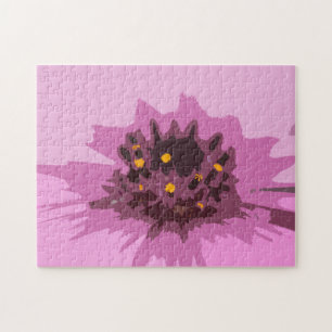 Puzzle Fleur de marguerite Abstraite dans un joli rose