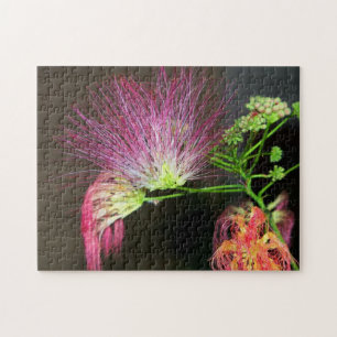 Puzzle Fleur de Mimosa rose