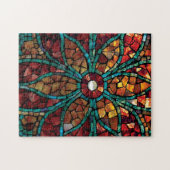 Puzzle "fleur de mosaïque en verre souillé (Horizontal)