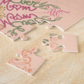 Puzzle Fleur de pêche douce kaléidoscopique Script Meille (Côté)