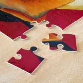 Puzzle Fleur de Rose jaune aquarelle originale d'Art (Côté)