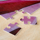 Puzzle Fleur de rose rose macro aquarelle art abstrait (Côté)