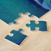 Puzzle Fleur de Tigre en Bleu (Côté)