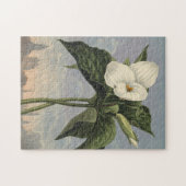 Puzzle Fleur de Trillium Blanc dans le style du Temple de (Horizontal)