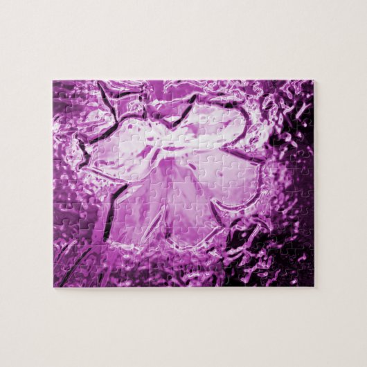 Puzzle Fleur de verre violet (Horizontal)