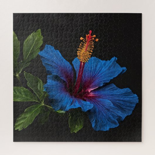 Puzzle Fleur d'Hibiscus Bleu Florant, (Vertical)