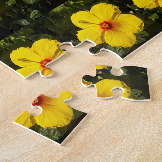 Puzzle Fleur d'Hibiscus jaune (Côté)