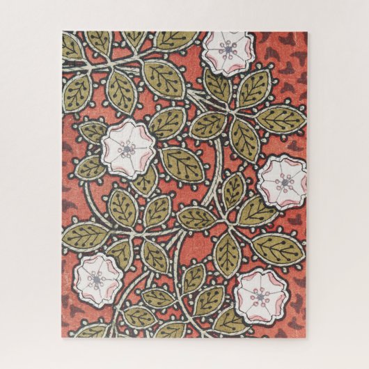 Puzzle Fleur d'illustration Rose sauvage Vintage (Vertical)