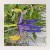 Puzzle Fleur d'Iris violet extérieur Jardin Nature Photo (Horizontal)