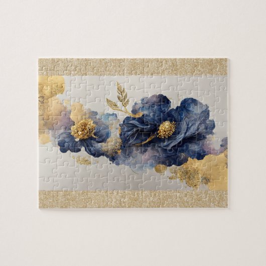 Puzzle Fleur d'or élégant (Horizontal)
