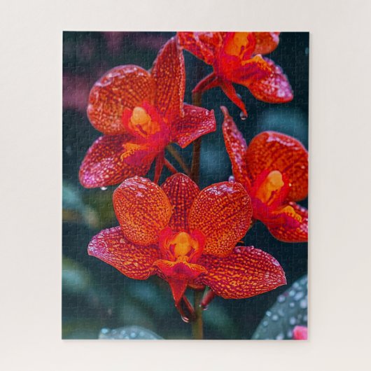 Puzzle Fleur d'orchidée rouge (Vertical)