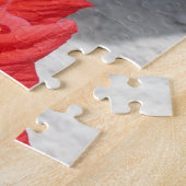 Puzzle Fleur double hibiscus rouge (Côté)