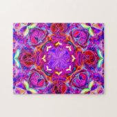 Puzzle Fleur en forme de coeur Abstraite (Horizontal)