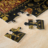 Puzzle Fleur Falln noir et or (Côté)